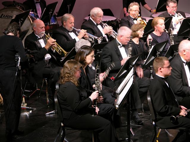 sumter community concert band on stage