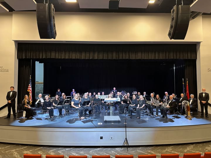 sumter community concert band on stage