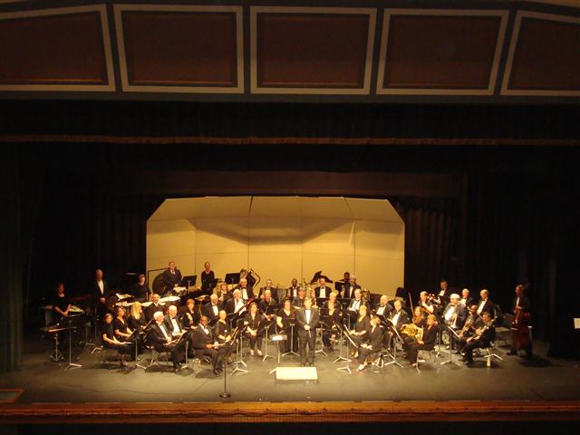 sumter community concert band on stage