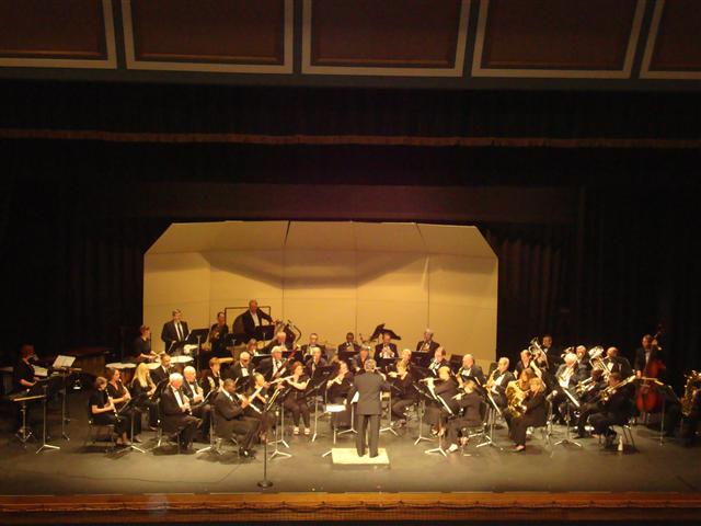 sumter community concert band on stage