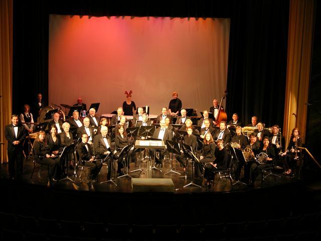 sumter community concert band on stage