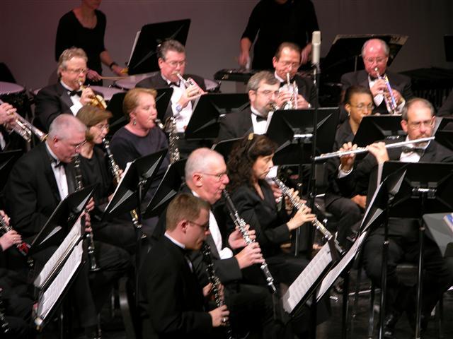 sumter community concert band on stage