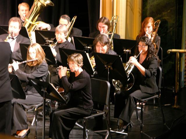 sumter community concert band on stage