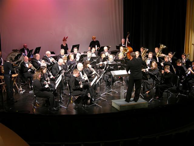 sumter community concert band on stage